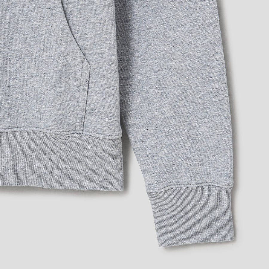 Maison Kitsune Unisex Korean Fox Printed Regular Hoodie - Light Grey Melange