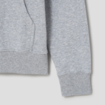 Maison Kitsune Unisex Korean Fox Printed Regular Hoodie - Light Grey Melange