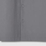 JAJU Men’s Seersucker Short Sleeve Shirt – Grey