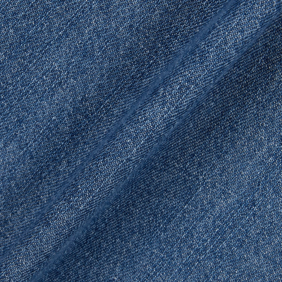 JAJU Men’s Chambray Denim Short Sleeve Shirt – Blue