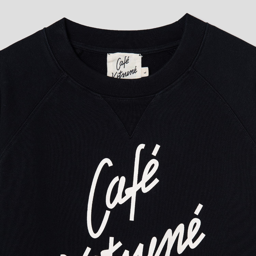 Maison Kitsune Unisex Sweatshirt Cafe Kitsune - Black