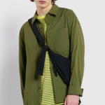 JAJU Men’s Textured Loose Fit Long Sleeve Shirt – Khaki