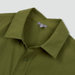 JAJU Men’s Textured Loose Fit Long Sleeve Shirt – Khaki