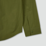 JAJU Men’s Textured Loose Fit Long Sleeve Shirt – Khaki