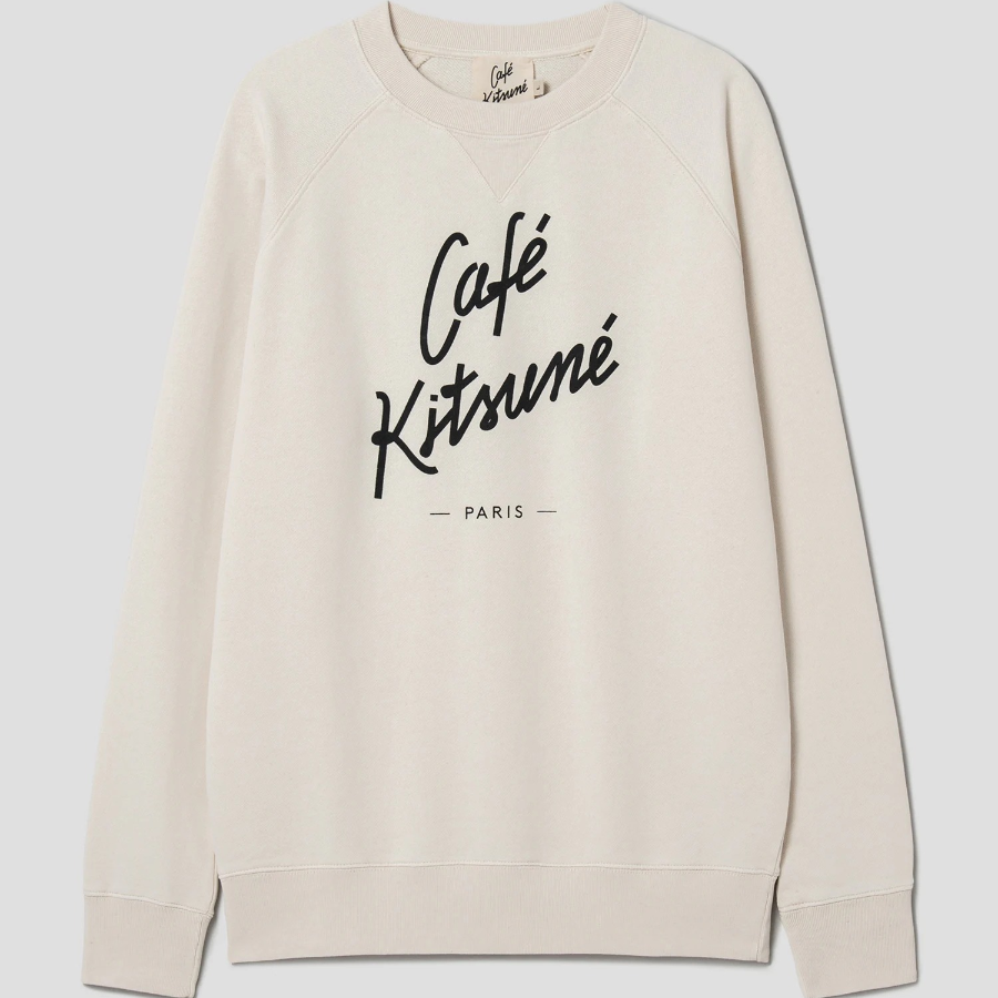 Maison Kitsune Unisex Sweatshirt Cafe Kitsune - Latte