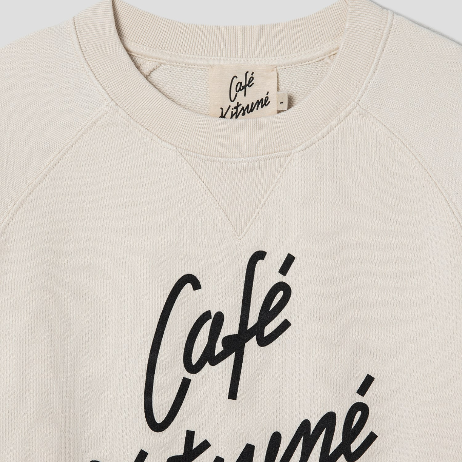 Maison Kitsune Unisex Sweatshirt Cafe Kitsune - Latte