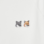 Maison Kitsune Men Double Fox Head Patch Classic Sweatshirt - Ecru