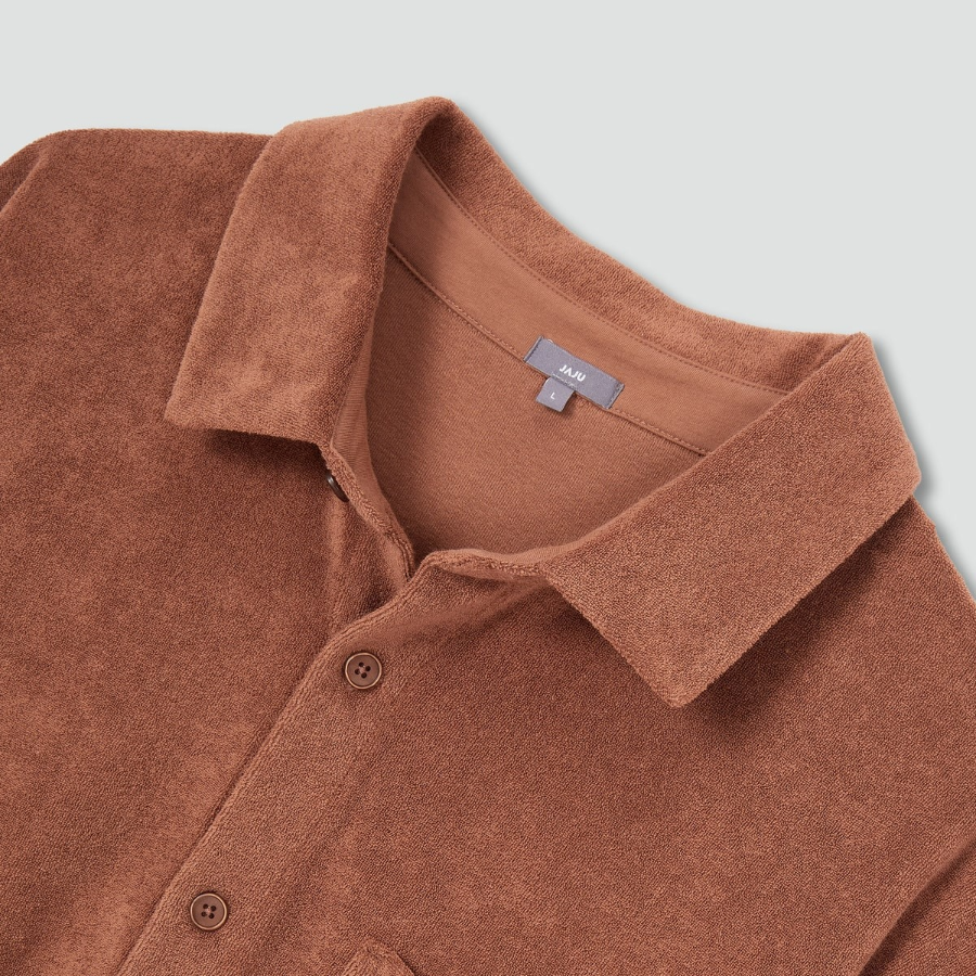 JAJU Unisex Terry Short Sleeve Shirt – Brick