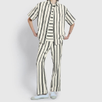 JAJU Unisex Terry Short Sleeve Shirt – Light Navy