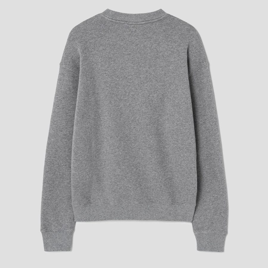 Maison Kitsune Men Tonal Fox Head Patch Comfort Sweatshirt - Medium Grey Melange