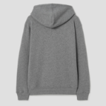 Maison Kitsune Men Tonal Fox Head Patch Comfort Zipped Hoodie - Medium Grey Melange