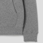 Maison Kitsune Men Tonal Fox Head Patch Comfort Zipped Hoodie - Medium Grey Melange