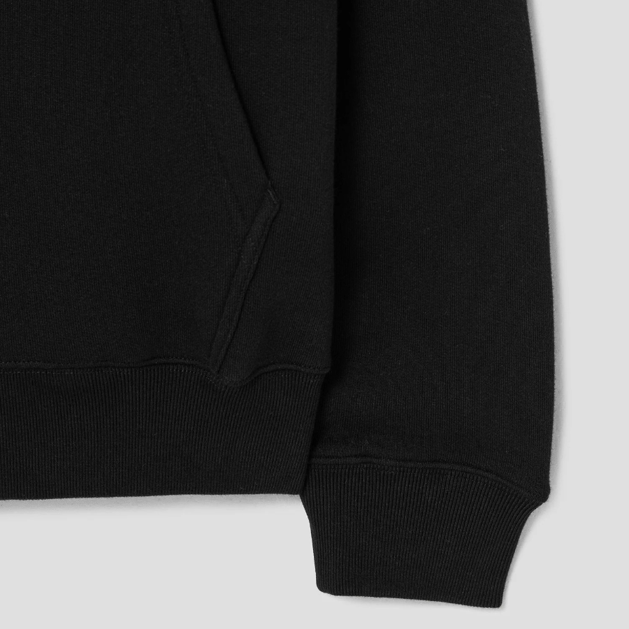 Maison Kitsune Men Tonal Fox Head Patch Comfort Zipped Hoodie - Black