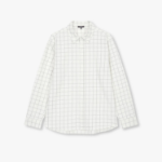 JAJU Unisex Checked Long Sleeve Shirt – Ivory