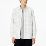 JAJU Unisex Checked Long Sleeve Shirt – Ivory