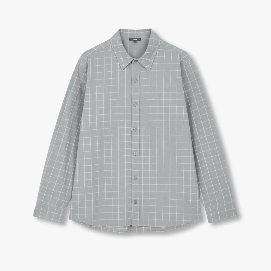 JAJU Unisex Flannel Shirt – Grey