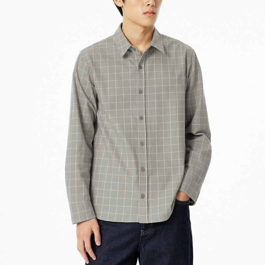 JAJU Unisex Flannel Shirt – Grey