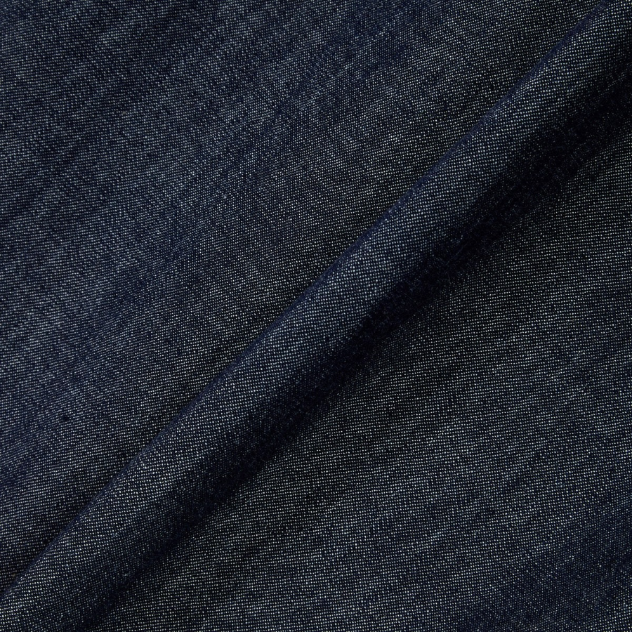 JAJU Men’s Loose Fit Chambray Denim Shirt – Navy