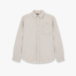 JAJU Men’s Loose Fit Corduroy Shirt – Beige