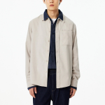 JAJU Men’s Loose Fit Corduroy Shirt – Beige