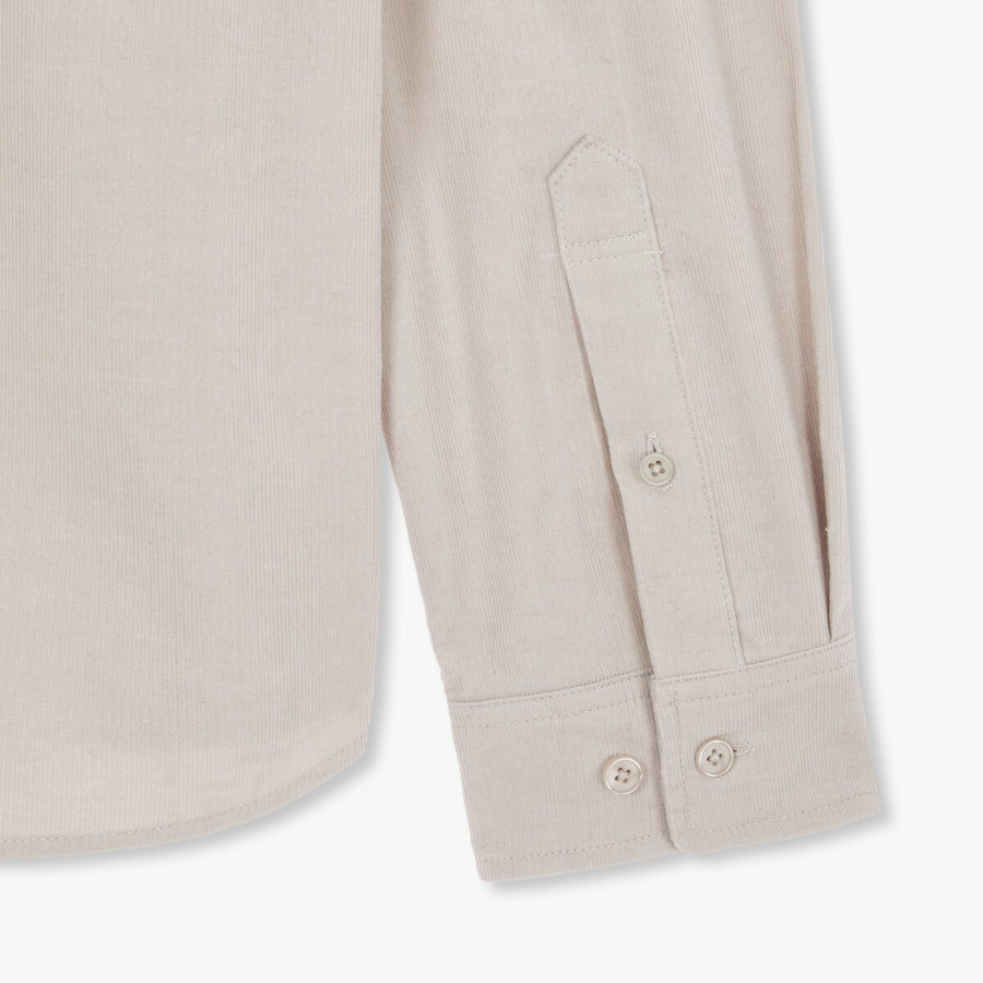 JAJU Men’s Loose Fit Corduroy Shirt – Beige