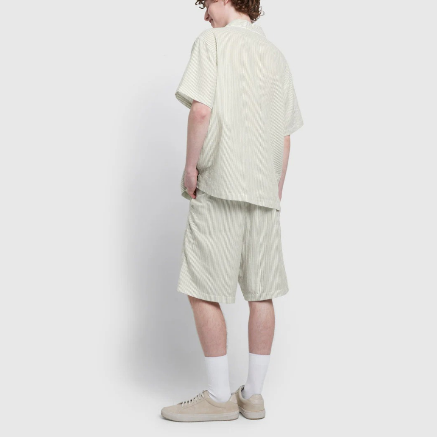 JAJU Summer Double Cotton 5-Piece Pajama Set – Light Khaki