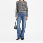 TORY BURCH Kendra Jacquard Cardigan – Black