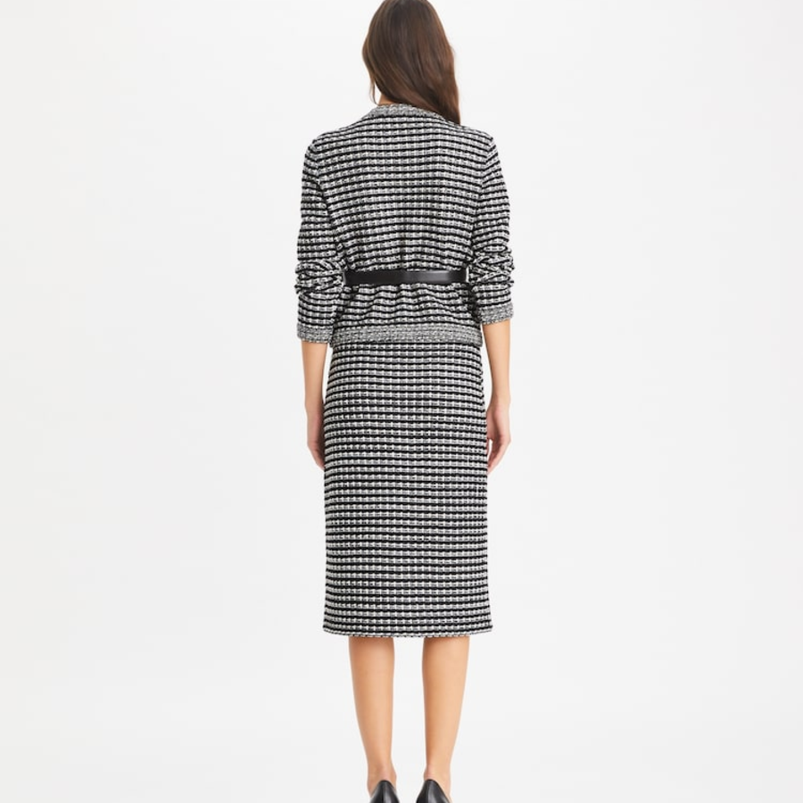 TORY BURCH Kendra Jacquard Cardigan – Black