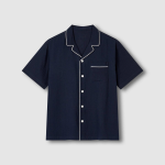 JAJU Summer Double Cotton 5-Piece Pajama Set – Navy