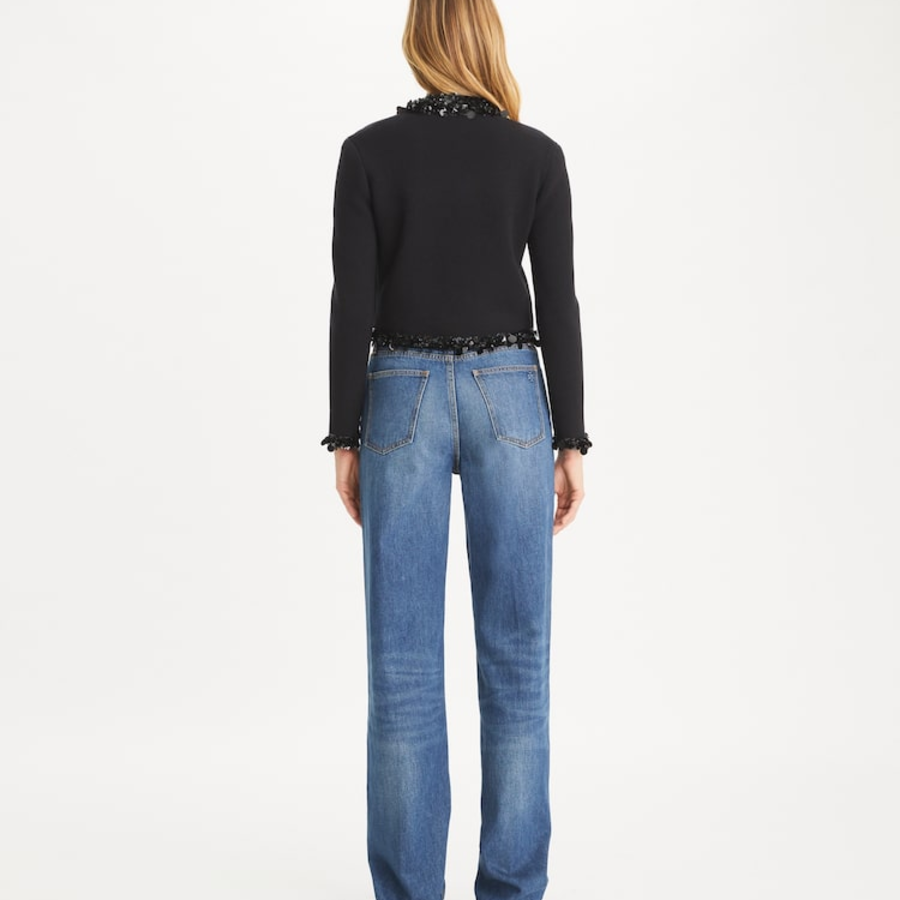 TORY BURCH Kendra Wool And Sequin Jacket – Black