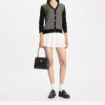 TORY BURCH Silk Front Cardigan – Black