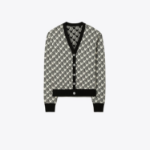 TORY BURCH Jacquard Viscose Cardigan – Ivory