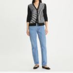 TORY BURCH Silk Front Cardigan – Black