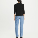 TORY BURCH Silk Front Cardigan – Black