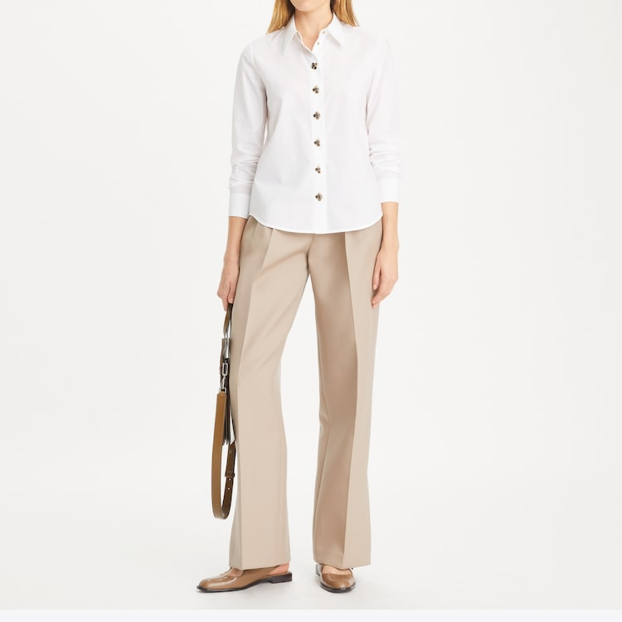 TORY BURCH Cotton Poplin Shirt – White