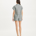 TORY BURCH Printed Cotton Poplin Camp Shirt – Green