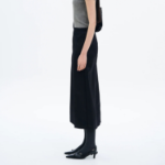 8 seconds Satin Long Skirt - Black
