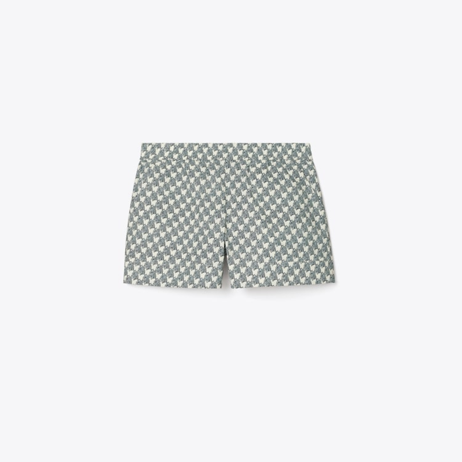 TORY BURCH Printed Cotton Poplin Short – Green