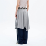 8 seconds Asymmetric Jersey Skirt - Grey