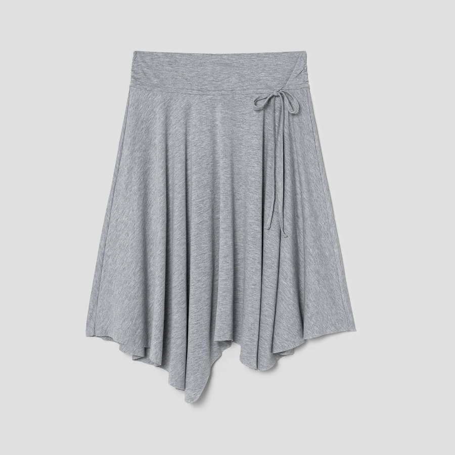 8 seconds Asymmetric Jersey Skirt - Grey