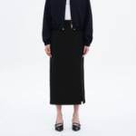 8 seconds Poly Long H-Line Skirt - Black