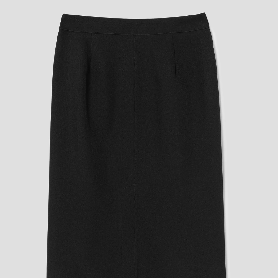 8 seconds Poly Long H-Line Skirt - Black