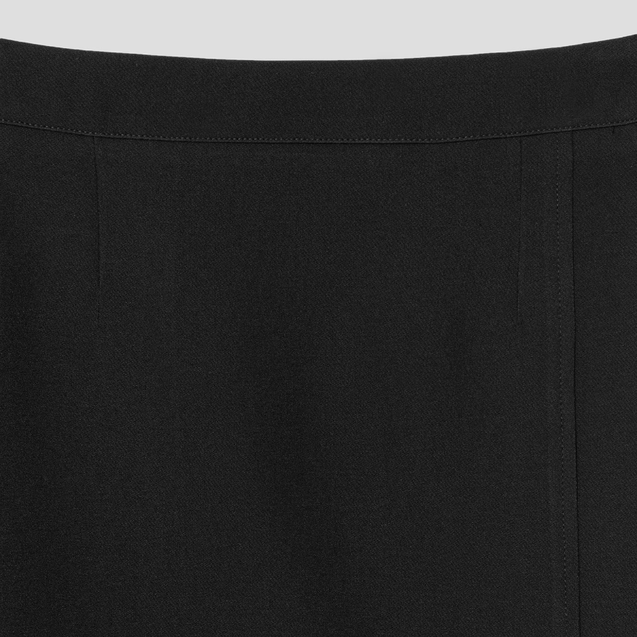 8 seconds Poly Long H-Line Skirt - Black