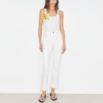 TORY BURCH Cropped Flare Jean – White