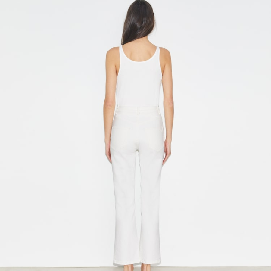 TORY BURCH Cropped Flare Jean – White