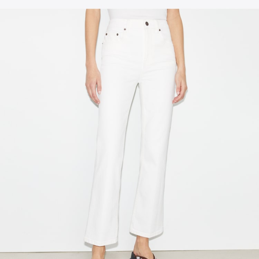 TORY BURCH Cropped Flare Jean – White