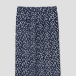 8 seconds Pattern Shirring Skirt - Navy