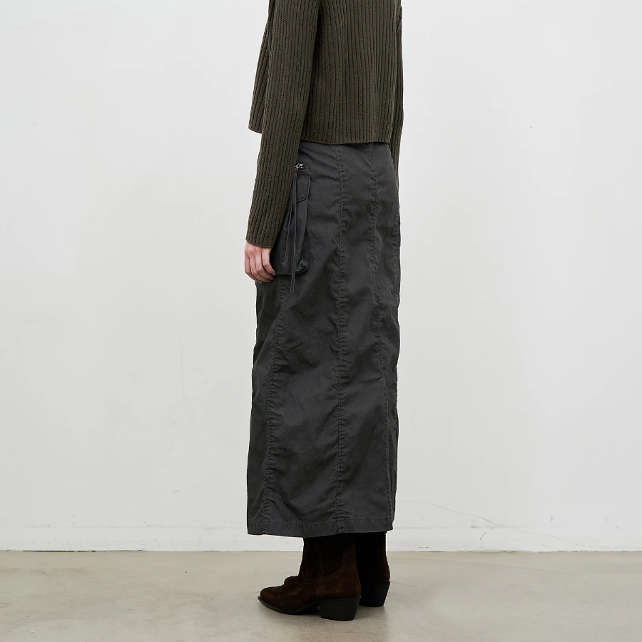 8 seconds Washed Long Skirt - Ash