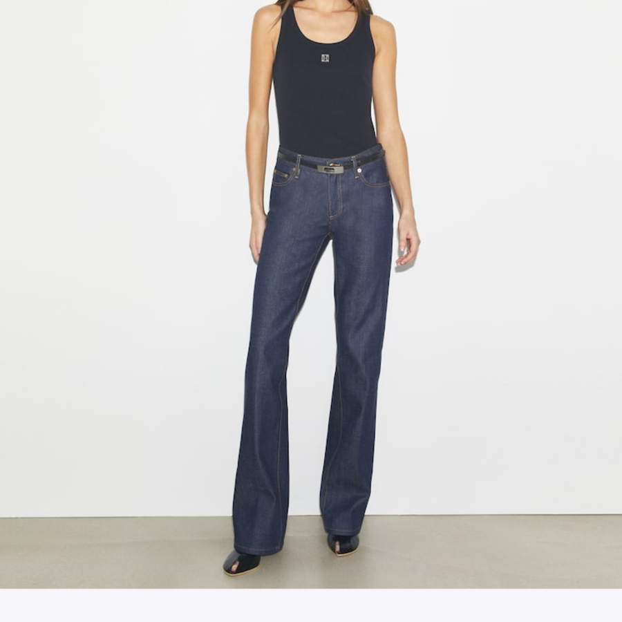 TORY BURCH Cotton Skinny-Leg Jean – Blue
