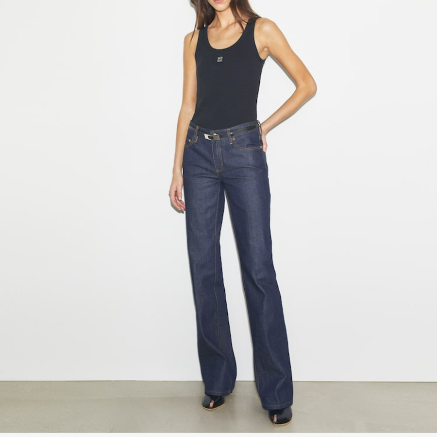 TORY BURCH Cotton Skinny-Leg Jean – Blue